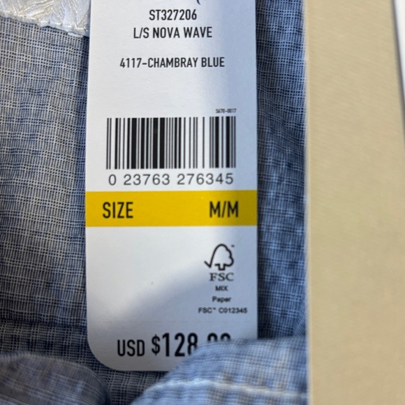 π Tommy Bahama Blue Chambray Button Down Shirt Menβs Medium π - Picture 11 of 15